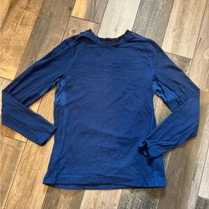 Lululemon Striped Blue Long Sleeve Shirt